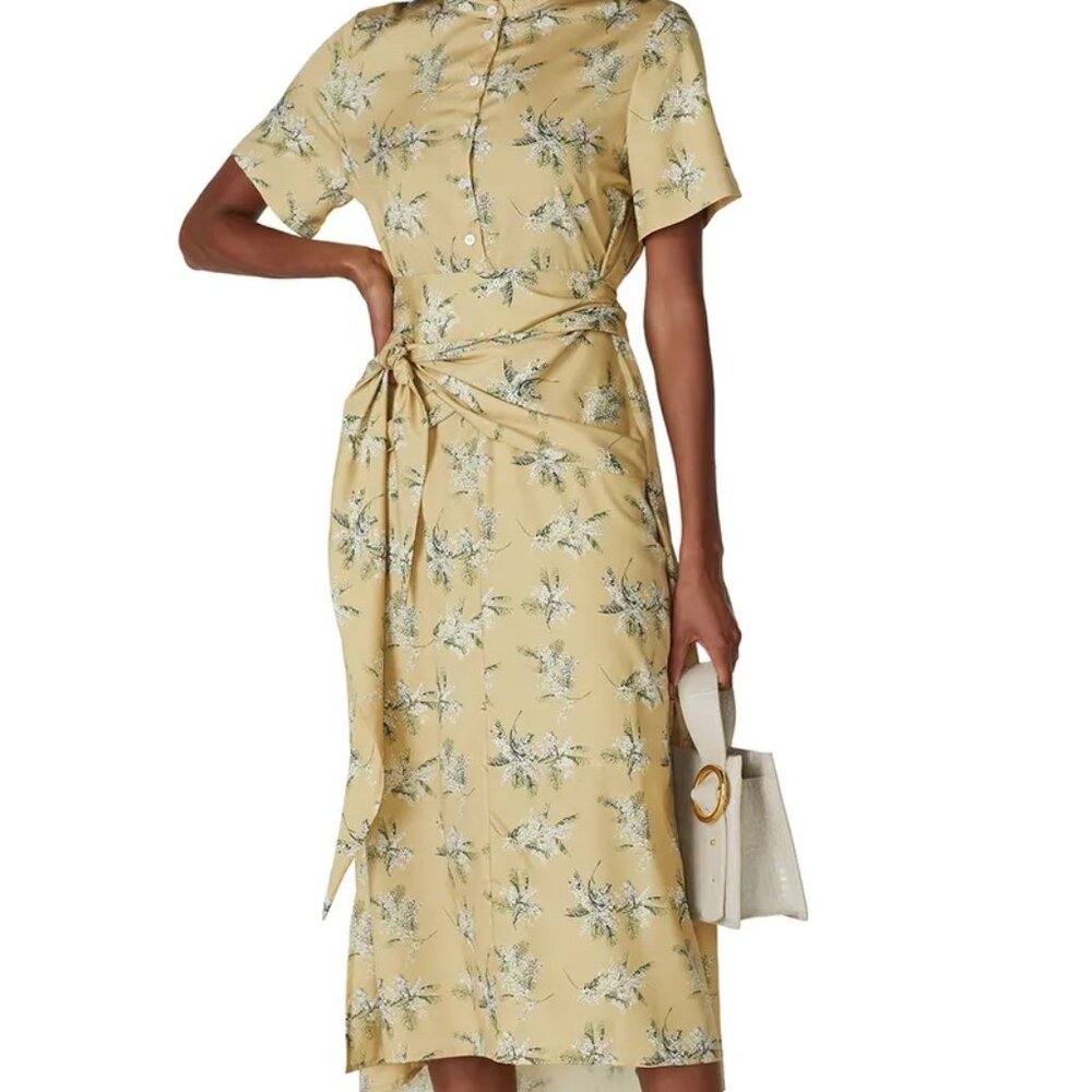 Caara Short Sleeve Floral Midi Dress Size M-Flaw
